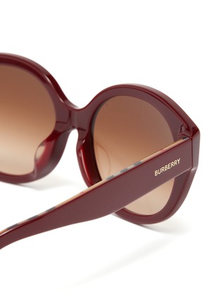 Detail View - Click To Enlarge - BURBERRY - Round frame acetate sunglasses