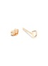 Detail View - Click To Enlarge - SARAH & SEBASTIAN - 'Petite letter' gold single earring – D