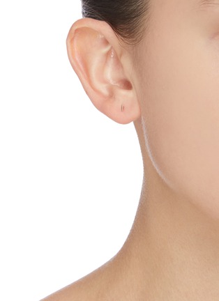 Figure View - Click To Enlarge - SARAH & SEBASTIAN - 'Petite letter' gold single earring – I