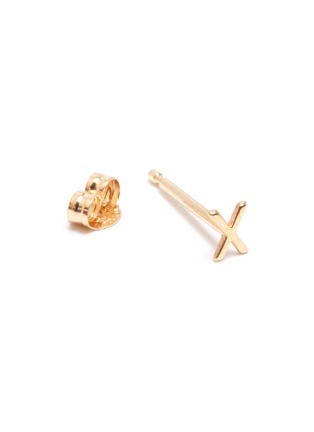Detail View - Click To Enlarge - SARAH & SEBASTIAN - 'Petite letter' 10k gold single earring – X