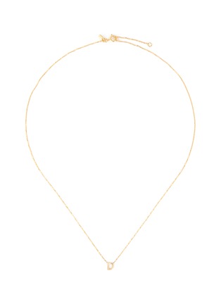 Main View - Click To Enlarge - SARAH & SEBASTIAN - 'Petite letter' gold necklace – D