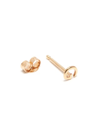 Detail View - Click To Enlarge - SARAH & SEBASTIAN - Petite letter' gold single earring – G