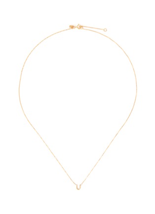Main View - Click To Enlarge - SARAH & SEBASTIAN - 'Petite letter' gold necklace – U