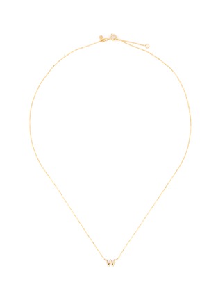 Main View - Click To Enlarge - SARAH & SEBASTIAN - 'Petite letter' gold necklace – W