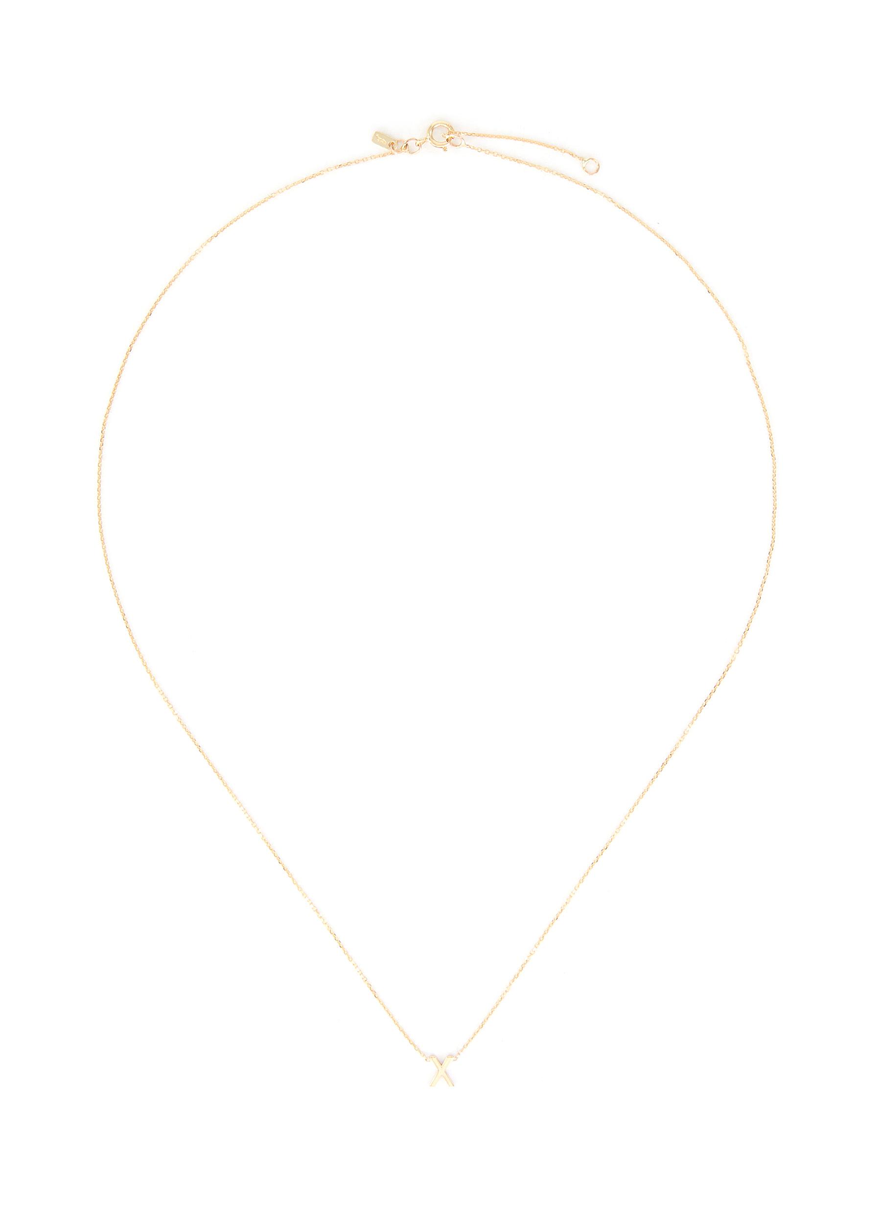Sarah & Sebastian Petite Letter' Gold Necklace - X In Metallic
