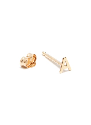 Detail View - Click To Enlarge - SARAH & SEBASTIAN - Petite letter' gold single earring – A