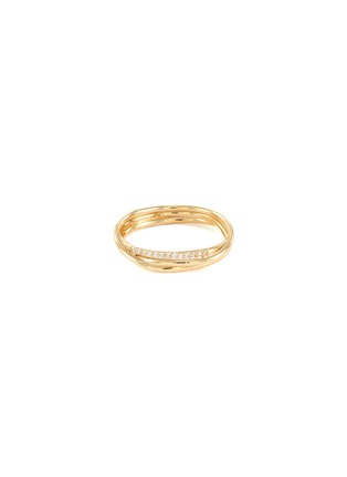 Main View - Click To Enlarge - SARAH & SEBASTIAN - 'Bound' diamond 10k yellow gold ring