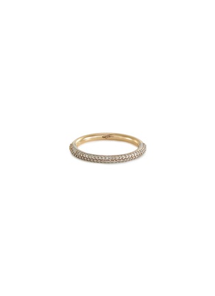 Main View - Click To Enlarge - SARAH & SEBASTIAN - Monofilament' half pavé diamond 10k gold ring