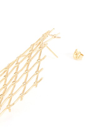 Detail View - Click To Enlarge - SARAH & SEBASTIAN - 'Large Net' diamond 10k gold earrings