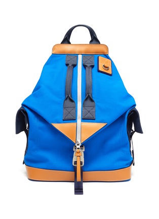 Main View - Click To Enlarge - LOEWE - Eye/LOEWE/Nature panelled convertible backpack