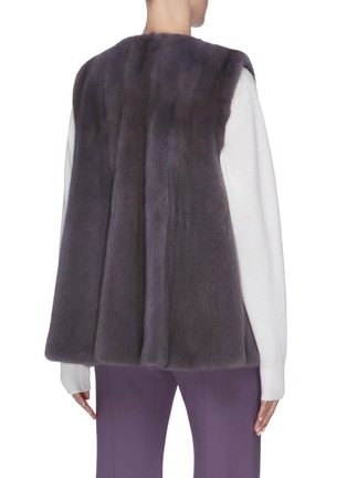 Back View - Click To Enlarge - ISLA - Cinched back mink fur vest