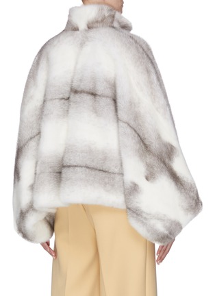 Back View - Click To Enlarge - ISLA - Contrast seam mink fur cape