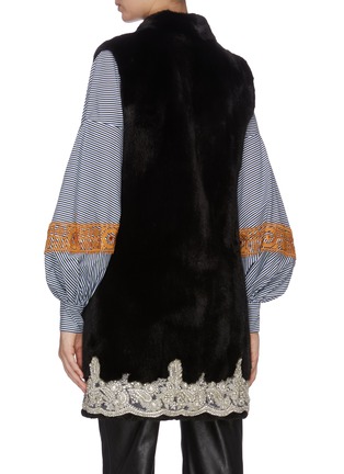 Back View - Click To Enlarge - ISLA - Crystal embellished mink fur vest
