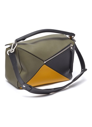 Detail View - Click To Enlarge - LOEWE - 'Puzzle' colourblock large bag