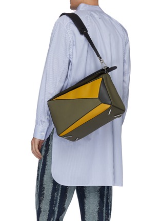 Front View - Click To Enlarge - LOEWE - 'Puzzle' colourblock large bag