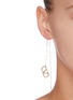 Figure View - Click To Enlarge - VALENTINO GARAVANI - Valentino Garavani 'VLOGO' embellished drop chain earrings