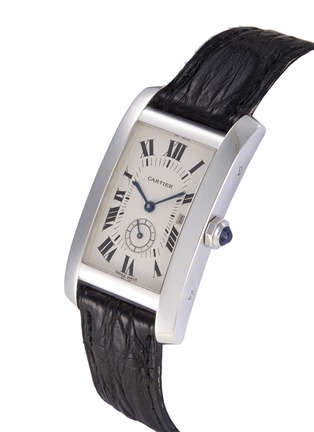 Detail View - Click To Enlarge - LANE CRAWFORD VINTAGE WATCHES - Cartier Tank Americaine Quarzo white gold watch