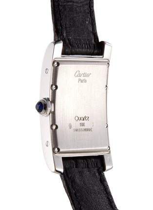 Detail View - Click To Enlarge - LANE CRAWFORD VINTAGE WATCHES - Cartier Tank Americaine Quarzo white gold watch