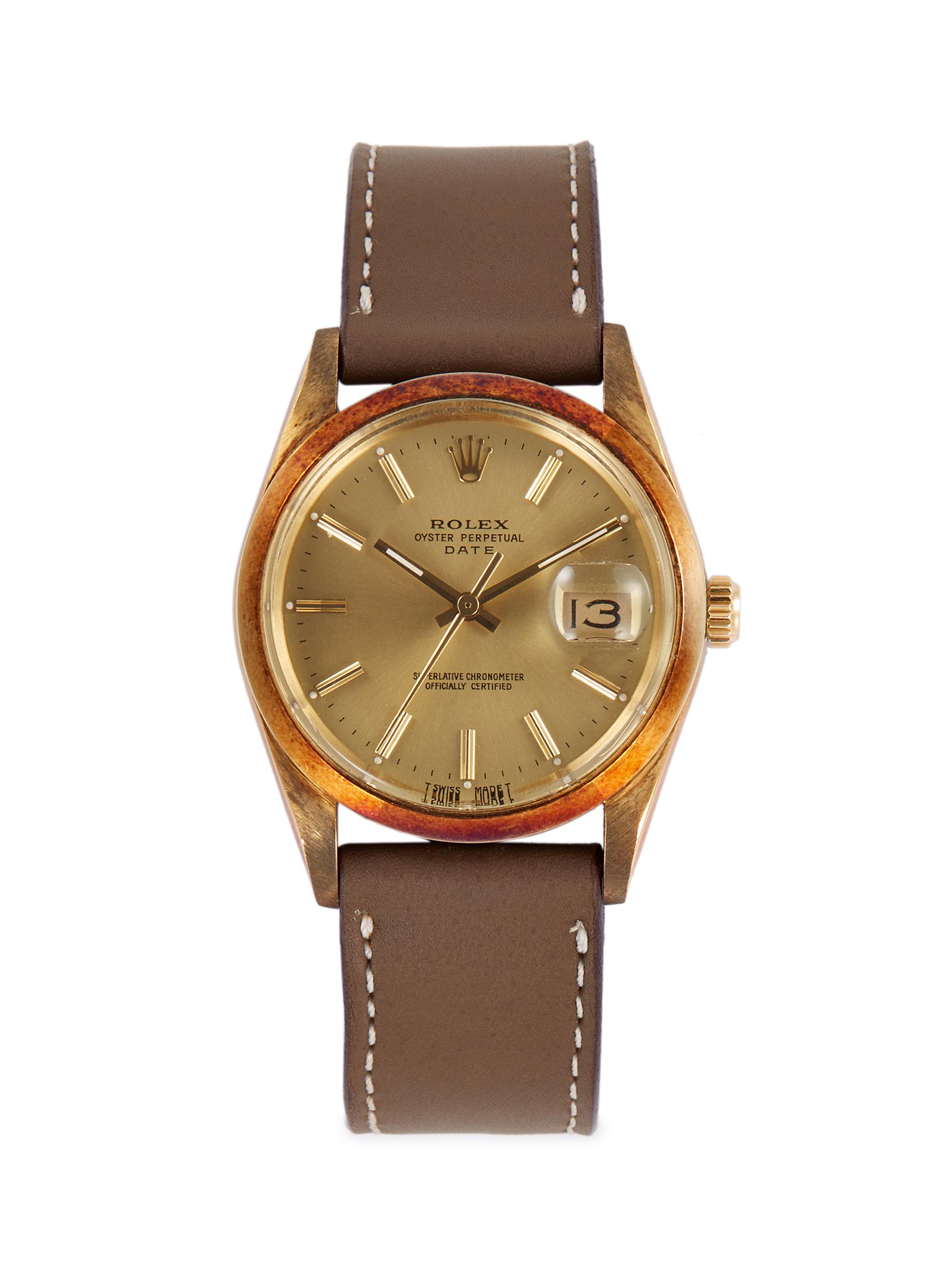 rolex oyster leather
