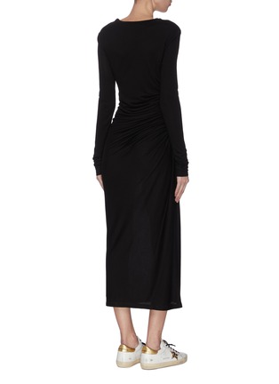 Back View - Click To Enlarge - NINETY PERCENT - 'Gauge and Tuck' single jersey dress