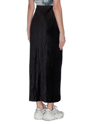 Back View - Click To Enlarge - NINETY PERCENT - Sustainable velour side slit midi skirt