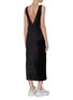 Back View - Click To Enlarge - NINETY PERCENT - Sustainable velour V-neck dress