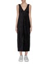 Main View - Click To Enlarge - NINETY PERCENT - Sustainable velour V-neck dress