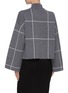 Back View - Click To Enlarge - NINETY PERCENT - Double face check mock neck crop sweater