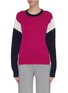 Main View - Click To Enlarge - NINETY PERCENT - Colourblock merino wool sweater