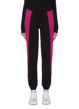 Main View - Click To Enlarge - NINETY PERCENT - Colour block panel sweatpants