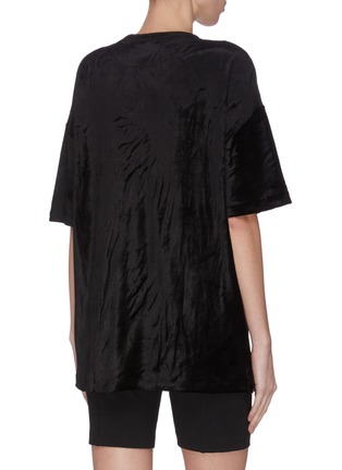 Back View - Click To Enlarge - NINETY PERCENT - Sustainable velour oversize T-shirt