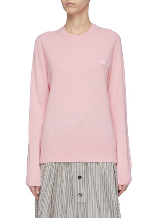 Main View - Click To Enlarge - ACNE STUDIOS - Face patch wool sweater