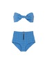Main View - Click To Enlarge - LISA MARIE FERNANDEZ - 'Poppy' checked zip-up bikini set