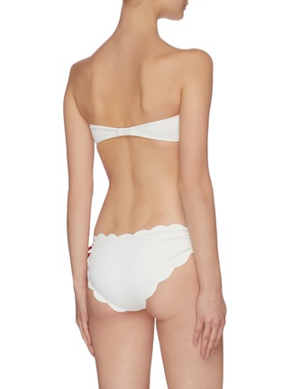 Back View - Click To Enlarge - MARYSIA - 'Antibes Flower' appliqué scalloped bikini bottoms