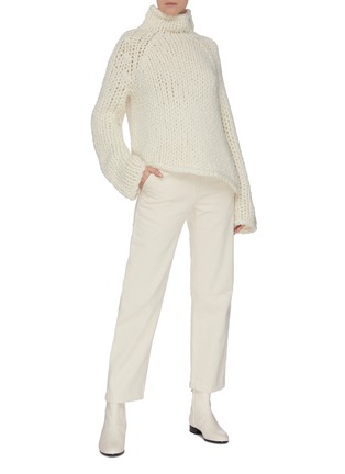 Figure View - Click To Enlarge - VINCE - Chunky mock neck alpaca blend sweater