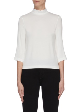 Main View - Click To Enlarge - VINCE - Elbow sleeves mock neck top