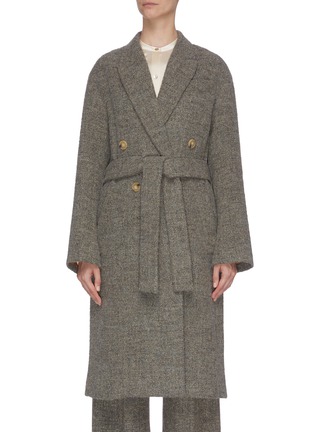 Main View - Click To Enlarge - VINCE - 'Pebble' double breasted belted coat