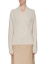 Main View - Click To Enlarge - VINCE - Wrap front knit sweater