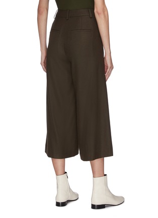 Back View - Click To Enlarge - VINCE - Pleat front flannel culotte