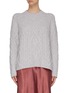 Main View - Click To Enlarge - VINCE - Crew neck cable knit cashmere sweater