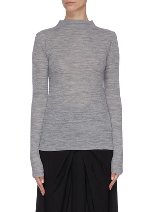 Main View - Click To Enlarge - VINCE - Crepe wool funnel neck