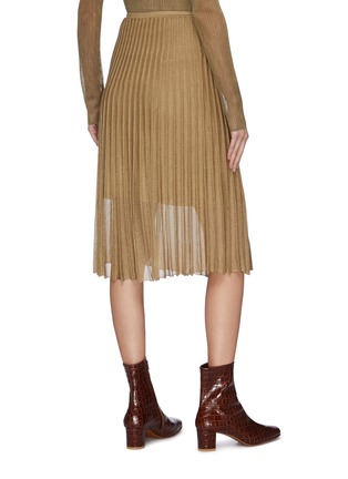 Back View - Click To Enlarge - VINCE - Metallic pleated skirt