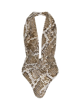 Main View - Click To Enlarge - NORMA KAMALI - 'Marissa' snake print one-piece swimsuit