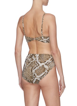 Back View - Click To Enlarge - NORMA KAMALI - Snake print high waisted bikini bottoms