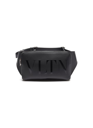 Main View - Click To Enlarge - VALENTINO GARAVANI - Valentino Garavani 'VLTN' logo print leather waistbag
