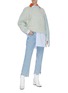 Figure View - Click To Enlarge - SHORT SENTENCE - Colourblock sleeve tassel cuff sweater