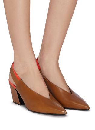 Figure View - Click To Enlarge - PIERRE HARDY - 'Alpha' slingback block heel shoes