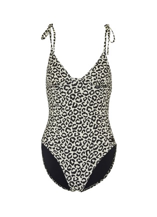 Main View - Click To Enlarge - SOLID & STRIPED - 'The Olympia' leopard print one-piece swimsuit
