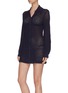 Front View - Click To Enlarge - SOLID & STRIPED - 'Safari' crochet knit shirt dress