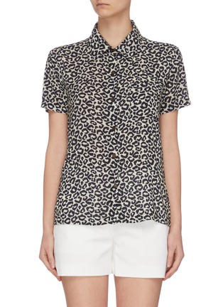 Main View - Click To Enlarge - SOLID & STRIPED - 'Cabana' leopard print shirt